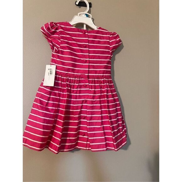 Ralph Lauren Toddler 24Mo Dress & Bloomers Set Pink White Stripe Preppy Coastal - Picture 4 of 11
